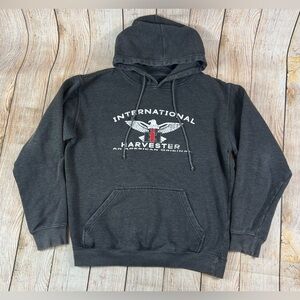 International Harvester American Original Tractors Hoodie Sweatshirt Grey Size L